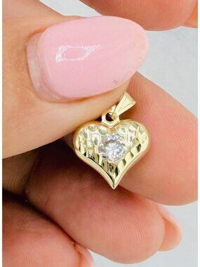 ✨ 10K Gold Bubble Heart Pendant - Dije corazon en oro